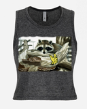 Women's Sleeveless Crop Top Raccoon
