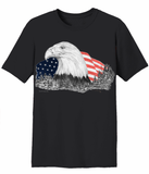 Bald Eagle with Colored Flag